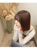 大人かわいいミニボブ/ラテグレージュ