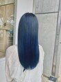 ラフィス ヘアーコロナ 河原町店(La fith hair corona) ネイビーブルーのアンブレラカラー