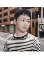 ウェルネス(Wellness)&nbsp;メンズダウンバングショートツーブロックピンパーマ