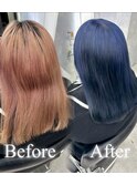 南波担当/ダブルカラー/ハイトーン/ブルー