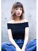 Aimee フリンジバング×グレージュ