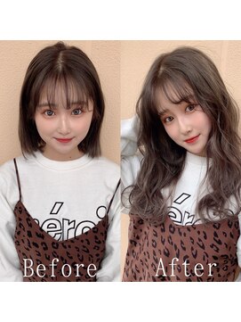 エクステ専門店あるじゃんすー 宇都宮店 ショコラグレージュ#シールエクステ#フリンジウェーブ#宇都宮