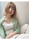 ハイトーン×シンプルボブ