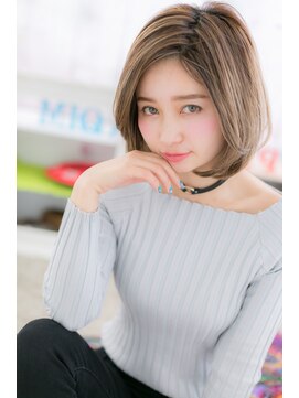 ミック ヘアアンドビューティー 大山店(miq  Hair&Beauty) 大人かっこいい外国人風おフェロ抜け感ウルフボブa1