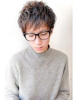 ルエ(rue)&nbsp;イケメン黒髪ニュアンスパーママッシュ束感モテる流行モテ髪