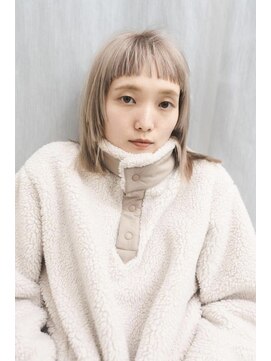 ユートゥイーズ つくば(U too e's) 《Utoo e's つくば美容室 》ワイドバング×ベージュ(Genta)