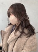 【CRAFT渡邉】くすみブラウン / 韓国風くびれレイヤーロング