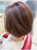 20代30代40代大人可愛い大人3Dカラーアッシュベージュ大人ボブ