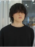 10代20代メンズカットツイスト波巻きスパイラルニュアンス無造作