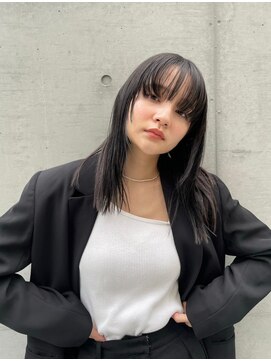 ロマリア(Lomalia) 【Lomalia表参道】切りっぱなし/フルバング/黒髪/セミディ