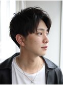 爽やかアップバングマッシュ