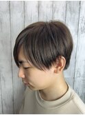 【メンズ】【マッシュショート】【アッシュベージュ】