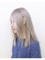 ルプラ ガーデン(le-pla garden) ミディアムボブ/切りっぱなし/インナーカラー/ホワイトベージュ