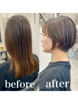 ヘアサロン ドットプラス 町田店(dot. plus) 大人柔らかショート/イメチェン/外ハネボブ/ワイドバング/町田