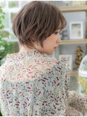 ■くすみベージュ似合わせカットひし形ショート51-2大宮20代30代