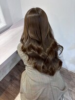 ノー バイ イオエ 西梅田(no. by ioe)&nbsp;ブリーチなしカラー/髪質改善/ミルクティーベージュ/小顔へア