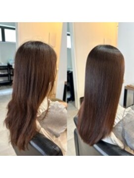 PIECE　髪質改善　八千代中央 艶髪ストレート（ビフォーアフター）