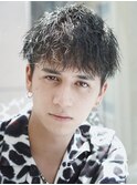 韓国風マッシュ/フリックパーマ/ツーブロックショート