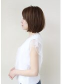 美髪/ボブミディ/オリーブカラー/くすみベージュ/30代40代５０代