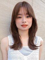 ラフ フロム ガーデン(Laf from GARDEN)&nbsp;くびれミディアム/レイヤー/顔周り/小顔/ベージュ/20代30代