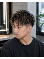 MEN's Baguz MEN'Sカット/ MEN'Sパーマ/ MEN'Sカラー メンズ無造作ツイストカールパーマ束感マッシュ韓国風