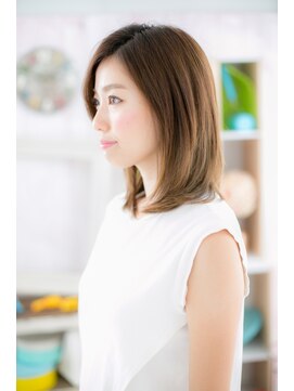 ミック ヘアアンドビューティー 大山店(miq  Hair&Beauty) 透明感◎好感度◎サラツヤストレートミディ