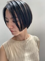 ヘアー アイス ルーチェ(HAIR ICI LUCE) 大人ショートスタイル タイトボブ ダークカラー