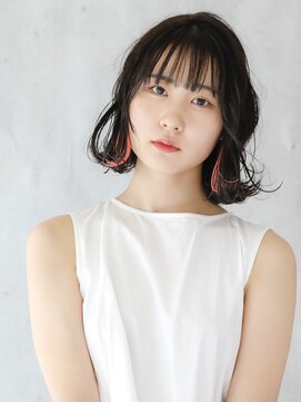 インセンス 二子玉川店(insence) 切りっぱなしふんわりくびれボブ☆イヤリングカラー◇