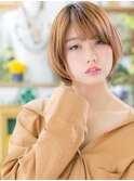 ★カーキアッシュ小顔アシンメトリーミニボブ10代20代30代★8