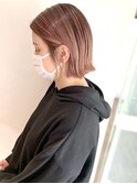 切りっぱなしモードボブ☆イメチェン　チェリーブラウン