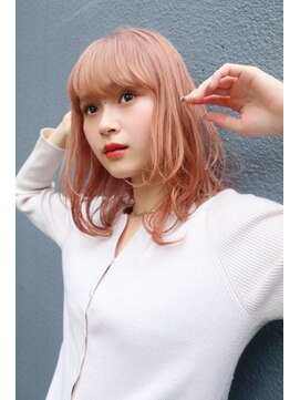 ブゾン(buZon) 【buZonブゾン】コーラルピンク×ニュアンスパーマ