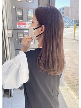 ミスターグッドモーニング(MR.GOOD MORNING) Marron beige × 振り返り美人ヘア