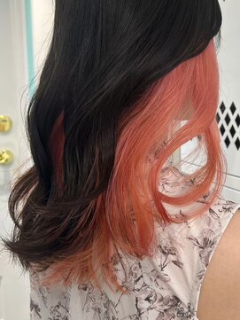 マティーナ ヘアー 池袋(Matina hair) 【インナーカラー×コーラルピンク】20代30代40代50代