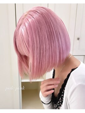 ベレーザ 渋谷(BELEZA) 5377艶髪ベビーピンクタンバルモリボブオンブレホワイトピンク