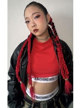 ブルーフェアリー(Blue Fairy) 【BLUEFAIRY】ダンスコーンロウ★ ブレイズレッドエクステ