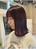 ベルベットピンク10代20代ボブカラー