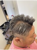 メンズシルバーバレイヤージュ
