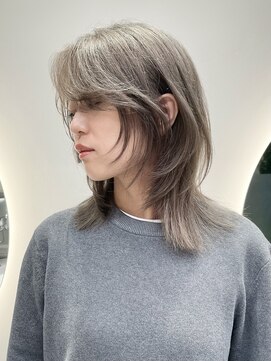 ソル 栄矢場町(SOL) オリーブグレー/暗めカラー/クラゲヘアー/ミディアムヘア