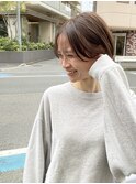 シースルーバングショート耳掛けショートコンパクトショート