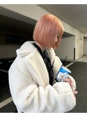 フレンチボブとオレンジベージュ