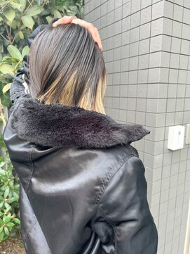 ラ ミュウ 八王子(LA.MIU) インナーカラー　イヤリングカラー　フェースフレミング　ボブ