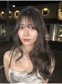 T198くびれヘア韓国レイヤーカット透明感グレージュカラー表参道