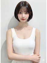 アース 大曽根店(HAIR&MAKE EARTH) earthショートレイヤーボブミルクティー丸みショートボブ