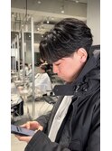 フェザーパーマ　センターパート