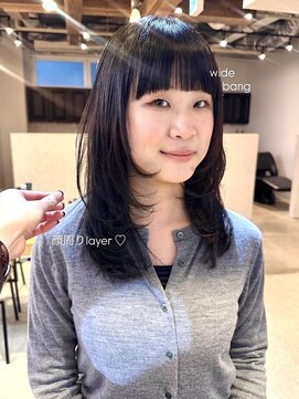 ディッセンバー 神宮前(December) 骨格に合わせたレイヤーカットとワイドバング♪