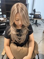 エルエーヘアー(L.AHAIR)&nbsp;海外風ロングレイヤー×ミルクティーベージュ