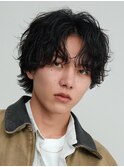 原宿シャドウパーマルーズパーマメンズカット微分け2wayビジネス
