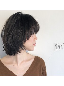 マスタード(MASTARD) ルーズレイヤーカット×マッシュボブ×ダークグレージュ