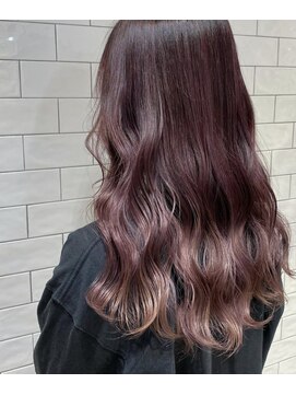 ループウエスト(LOOP WEST) ハイライトグラデーションカシスカラー