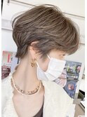 ハイライト＆ローライトショート×マスキュリンショート